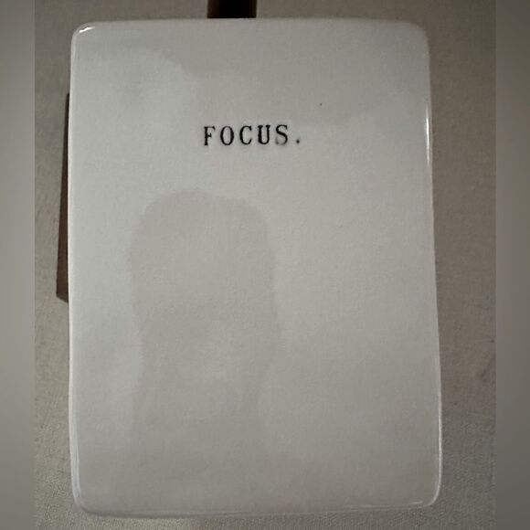 Rae Dunn Artistan Collection ceramic square holder w text NWT - Picture 1 of 6
